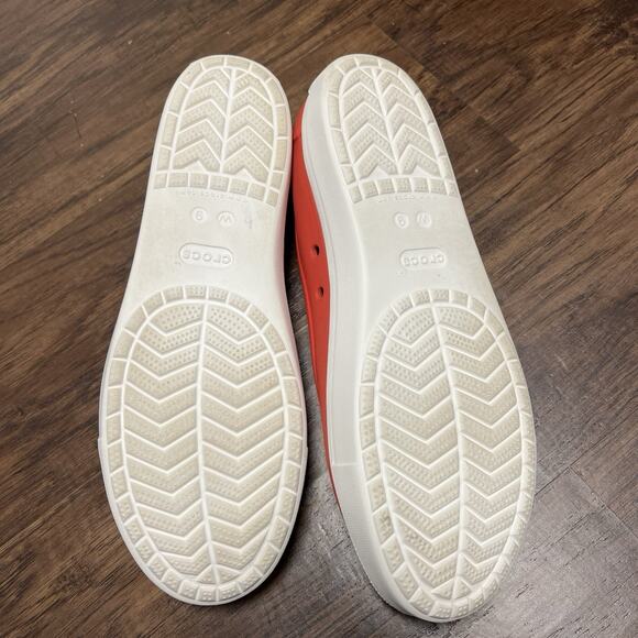 Crocs Citilane Dual Comfort Womens Ballet Red-White Flats Slip On Shoes Size 9 - Picture 8 of 10